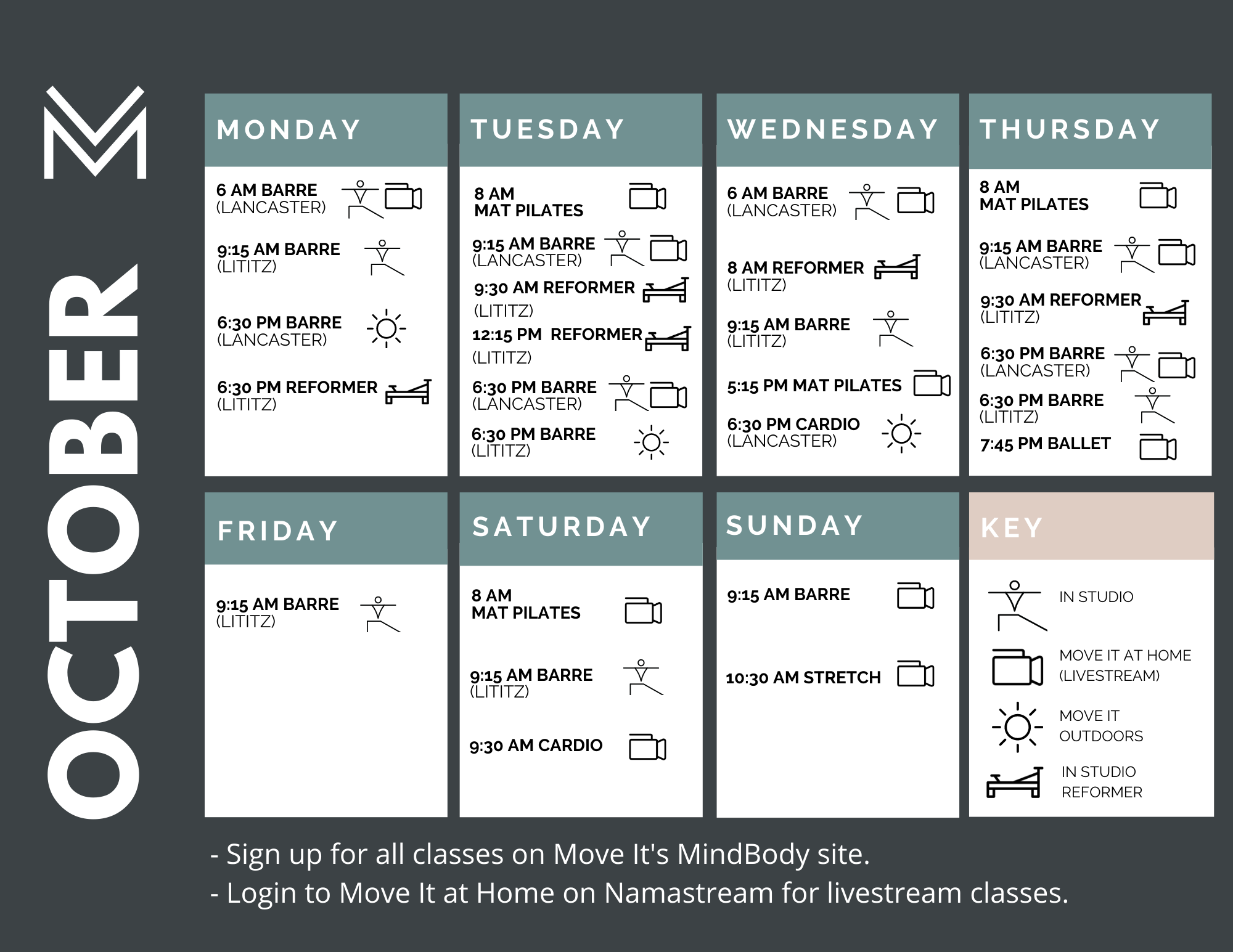 Move It Class Schedule | Move It Studio