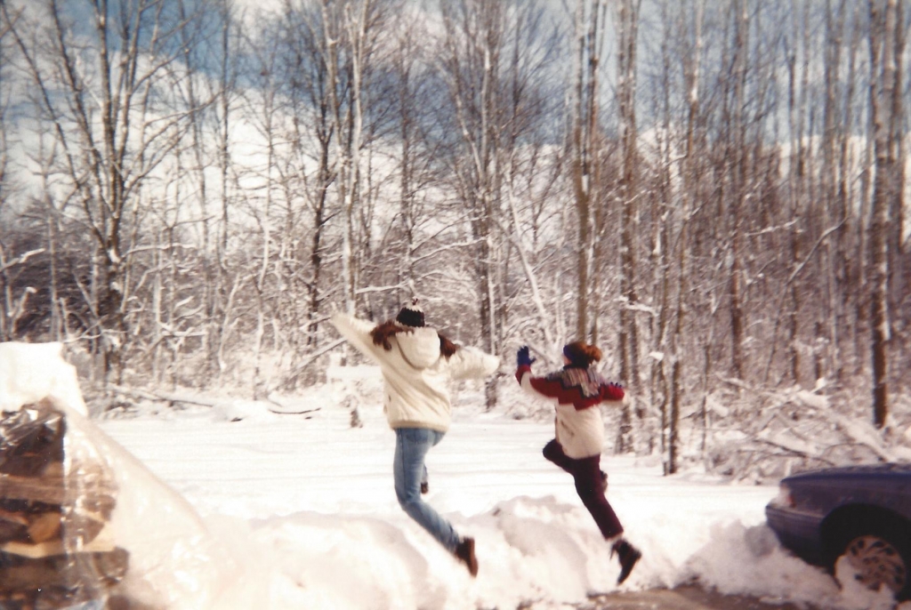 playing in michigan snow